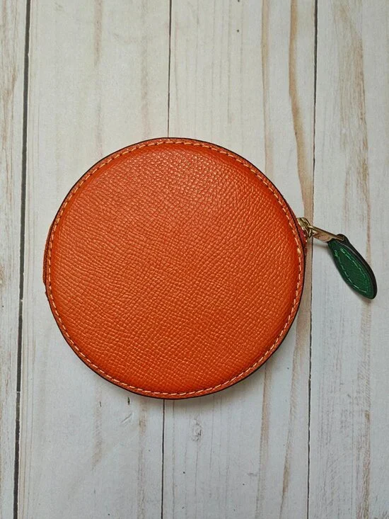 Coach Orange Coin Purse Zip Pouch - Picture 5 of 9